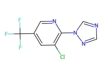 3-chloro-2-(1H-1,2,4-triazol-1-yl)-5-(trifluoromethyl)pyridine structure