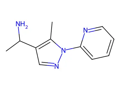 1-[5-methyl-1-(pyridin-2-yl)-1H-pyrazol-4-yl]ethan-1-amine structure