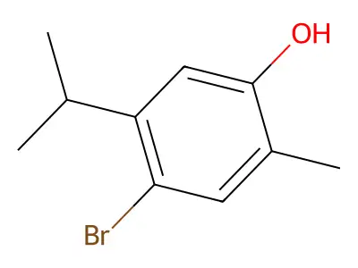 4-Bromo-2-methyl-5-(propan-2-yl)phenol structure