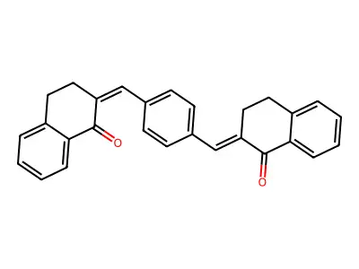 2,2'-(1,4-Phenylenebis(methanylylidene))bis(3,4-dihydronaphthalen-1(2H)-one) structure