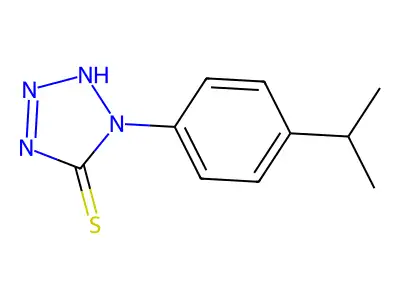 1-[4-(propan-2-yl)phenyl]-1H-1,2,3,4-tetrazole-5-thiol structure