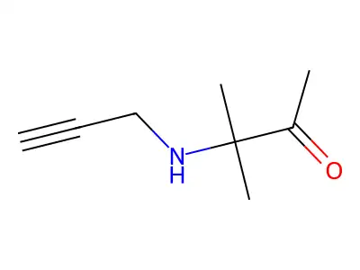 3-Methyl-3-(prop-2-yn-1-ylamino)butan-2-one structure