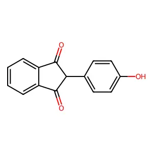 2-(4-hydroxyphenyl)-1H-indene-1,3(2H)-dione structure