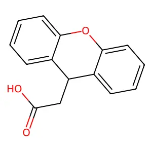 2-(9H-xanthen-9-yl)acetic acid structure