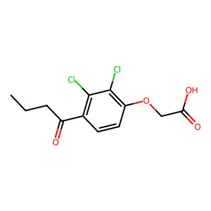 2-(2,3-二氯-4-(1-氧代丁基)苯氧基)乙酸 structure