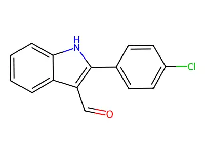 2-(4-chlorophenyl)-1H-indole-3-carbaldehyde structure