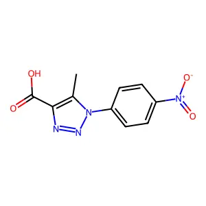 5-methyl-1-(4-nitrophenyl)-1H-1,2,3-triazole-4-carboxylic acid structure