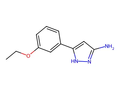 5-(3-ethoxyphenyl)-1H-pyrazol-3-amine structure