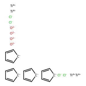 Titanium(4+) chloride oxide cyclopenta-2,4-dien-1-ide (1/1/1/1) structure