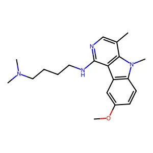1,4-butanediamine, N'-(8-methoxy-4,5-dimethyl-5h-pyrido(4,3-b)indol-1-yl)-n,n-dimethyl- structure