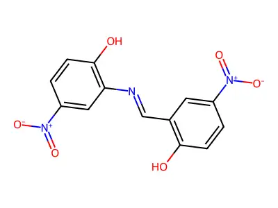 Phenol, 2-[[(2-hydroxy-5-nitrophenyl)imino]methyl]-4-nitro- structure