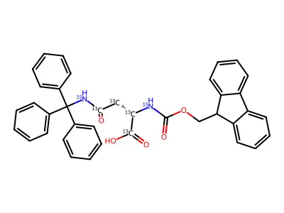 2-(9H-fluoren-9-ylmethoxycarbonylamino)-4-oxo-4-(tritylamino)butanoic acid structure