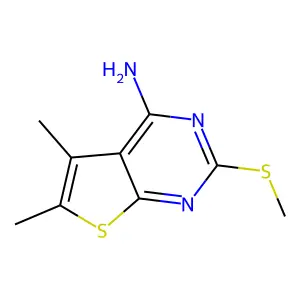 5,6-Dimethyl-2-(methylthio)thieno[2,3-d]pyrimidin-4-amine structure