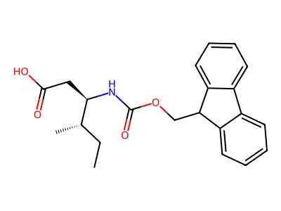 3-({[(9H-fluoren-9-yl)methoxy]carbonyl}amino)-4-methylhexanoic acid structure