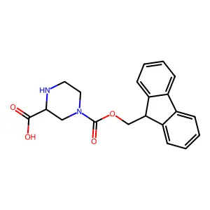 4-Fmoc-piperazine-2-carboxylic acid structure