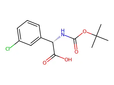 2-{[(Tert-butoxy)carbonyl]amino}-2-(3-chlorophenyl)acetic acid structure