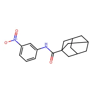 N-(3-nitrophenyl)adamantane-1-carboxamide structure
