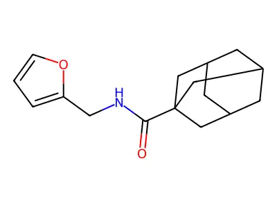 N-(furan-2-ylmethyl)adamantane-1-carboxamide structure