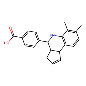 4-[(3aS,4R,9bR)-6,7-dimethyl-3a,4,5,9b-tetrahydro-3H-cyclopenta[c]quinolin-4-yl]benzoic acid structure