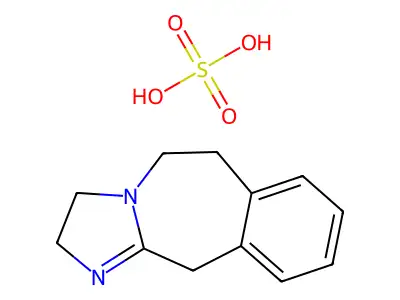 3H-Imidazo(2,1-b)(3)benzazepine, 2,5,6,11-tetrahydro-, sulfate (1:1) structure