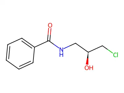 N-[(2S)-3-chloro-2-hydroxypropyl]benzamide structure
