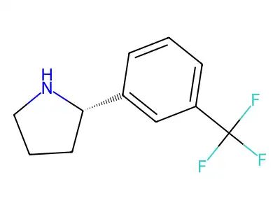 (2S)-2-[3-(trifluoromethyl)phenyl]pyrrolidine structure