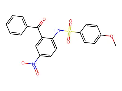 Benzenesulfonamide, N-(2-benzoyl-4-nitrophenyl)-4-methoxy- structure