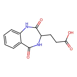 3-[(3S)-2,5-dioxo-2,3,4,5-tetrahydro-1H-1,4-benzodiazepin-3-yl]propanoic acid structure
