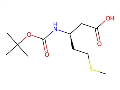 3-{[(Tert-butoxy)carbonyl]amino}-5-(methylsulfanyl)pentanoic acid structure