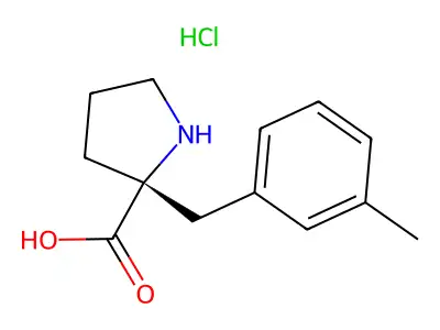 (S)-2-(3-Methylbenzyl)pyrrolidine-2-carboxylic acid hydrochloride structure