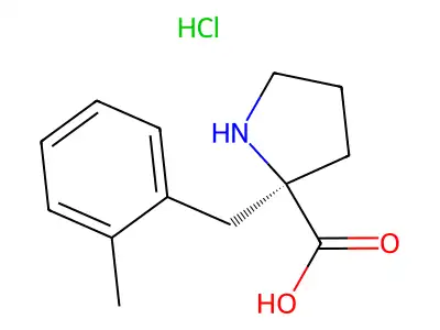 (S)-2-(2-Methylbenzyl)pyrrolidine-2-carboxylic acid hydrochloride structure