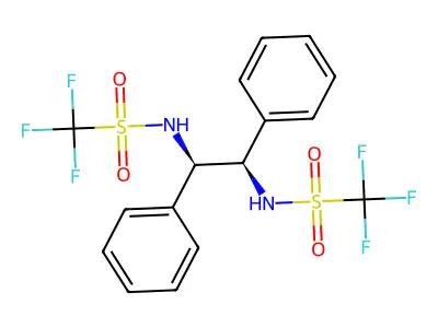 (R,R)-N,N'-Bis(trifluoromethanesulfonyl)-1,2-diphenylethylenediamine structure