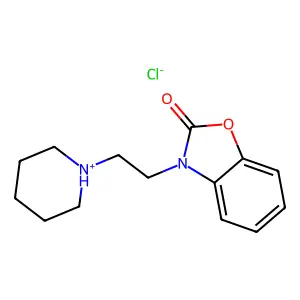 2-Benzoxazolinone, 3-(2-piperidinoethyl)-, hydrochloride structure