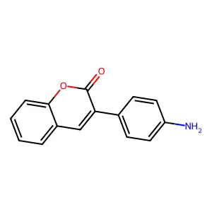 3-(4-aminophenyl)-2H-chromen-2-one structure