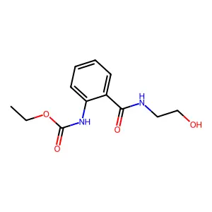 Ethyl [2-[[(2-hydroxyethyl)amino]carbonyl]phenyl]carbamate structure