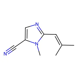 1-Methyl-2-(2-methyl-1-propenyl)-1H-imidazole-5-carbonitrile structure