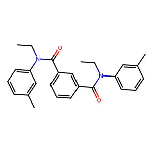 N,N'-二乙基-N,N'-二(间甲苯基)间苯二甲酰胺 structure