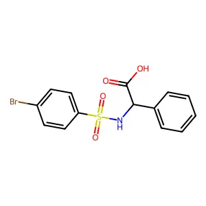 (S)-2-((4-Bromophenyl)sulfonamido)-2-phenylaceticacid structure