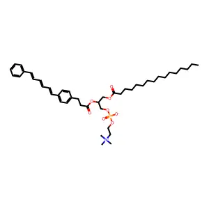 (2R)-3-(Palmitoyloxy)-2-[(3-{4-[(1E,3E,5E)-6-phenyl-1,3,5-he structure