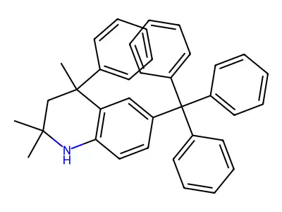 2,2,4-Trimethyl-4-phenyl-6-trityl-1,2,3,4-tetrahydro-quinoline structure