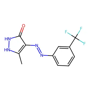 3-methyl-1H-pyrazole-4,5-dione 4-{N-[3-(trifluoromethyl)phenyl]hydrazone} structure