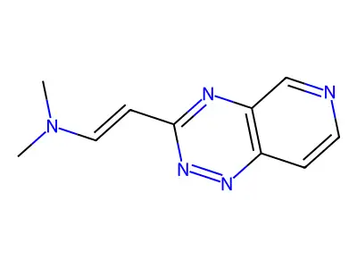 N,N-dimethyl-2-pyrido[3,4-e][1,2,4]triazin-3-ylethenamine structure