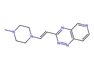 3-[2-(4-Methylpiperazin-1-yl)ethenyl]pyrido[3,4-e][1,2,4]triazine structure