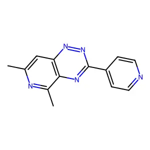 5,7-Dimethyl-3-(4-pyridyl)pyridino[3,4-e]1,2,4-triazine structure