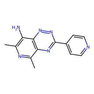 5,7-Dimethyl-3-pyridin-4-yl-pyrido(3,4-e)(1,2,4)triazin-8-ylamine structure