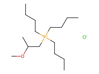 Phosphonium, tributyl(2-methoxypropyl)-, chloride (1:1) structure