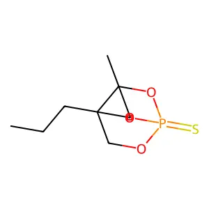 2,6,7-Trioxa-1-phosphabicyclo(2.2.2)octane, 3-methyl-4-propyl-, 1-sulfide structure