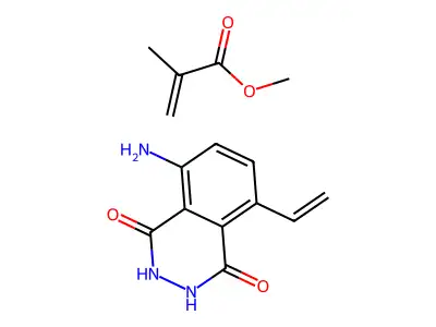 5-Amino-8-vinylphthalazine-1,4(2H,3H)-dione-methyl methacrylate copolymer structure