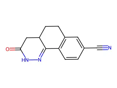 Benzo(h)cinnolin-8-carbonitrile, 2,3,4,4a,5,6-hexahydro-3-oxo-, (+-)- structure