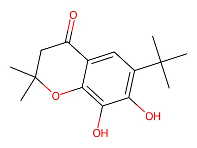 6-(tert-butyl)-7,8-dihydroxy-2,2-dimethyl-2,3-dihydro-4H-chromen-4-one structure